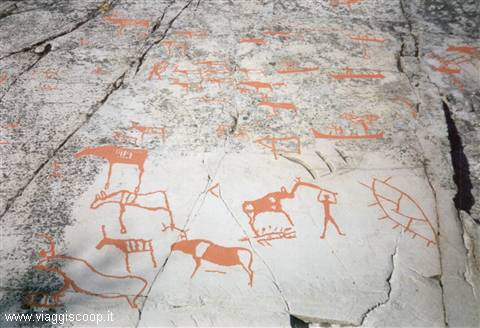Rock paintings at Alta
