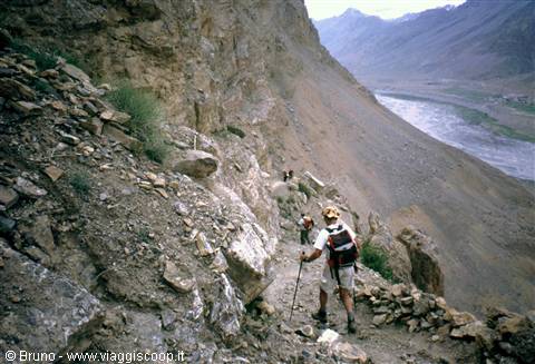 Descent towards the Kibber Monastery