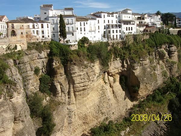 White houses of Ronda perched above the El Tajo gorge
