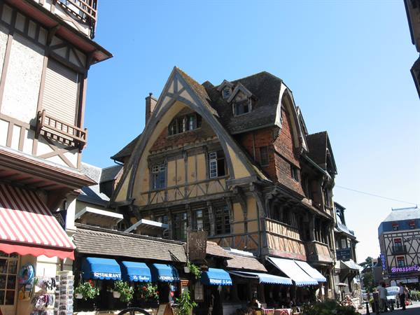 a half-timbered house