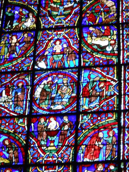 a storied stained-glass window