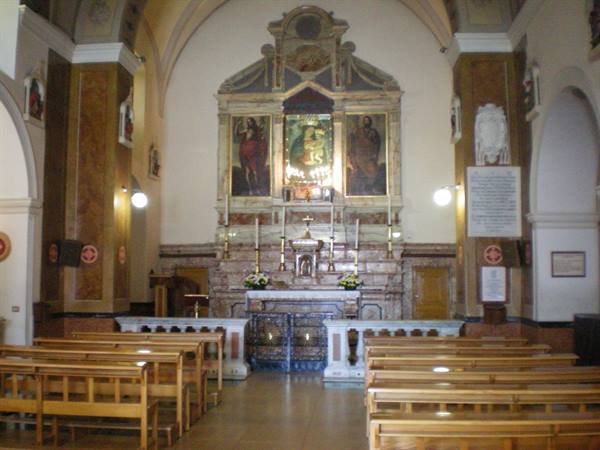 interior of the old church