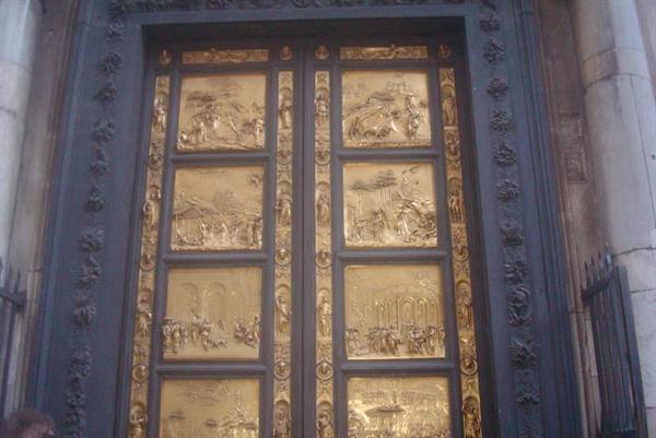Ghibli's golden Gates of Paradise panels on Florence baptistery