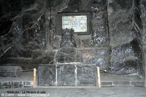 Wieliczka, salt-carved king statue inside the salt mine