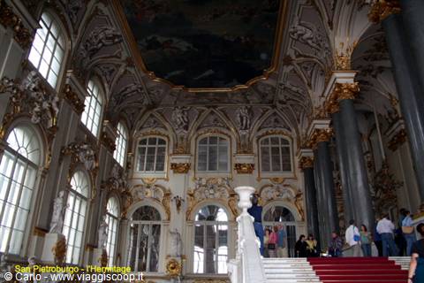 Jordan Staircase of the Hermitage: marble, gilding and frescoes lit by tall windows