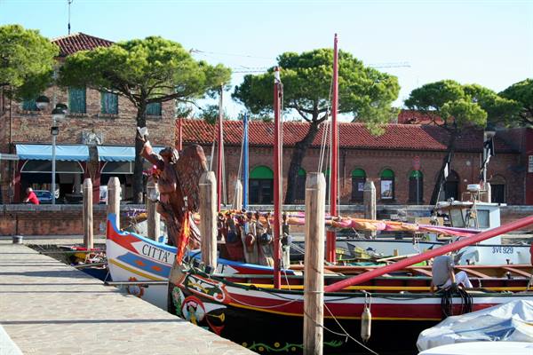 Caorle - the harbour - the Caorlina for the historic regatta