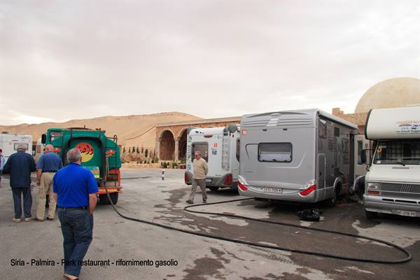 Syria - Palmyra - Park Restaurant - diesel refuelling