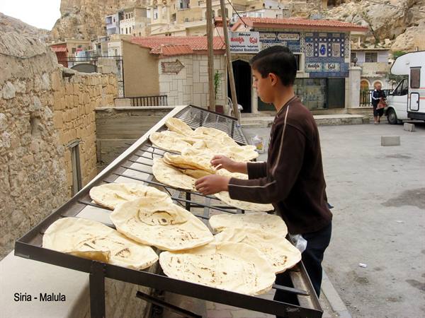 Syria - Malula - fresh bread