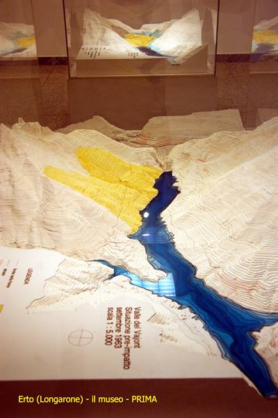 Erto (Longarone) - the museum - model with valley before the landslide