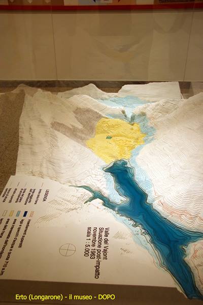 Erto (Longarone) - the museum - model with valley after the landslide