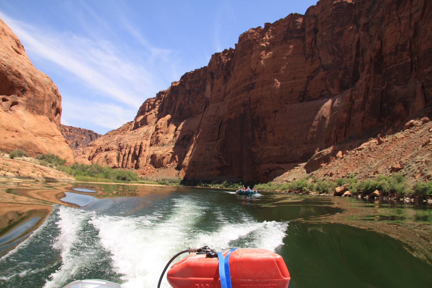 In a raft on the Colorado