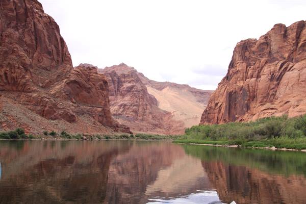 In a raft on the Colorado