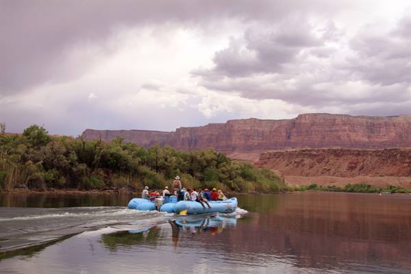 In a raft on the Colorado