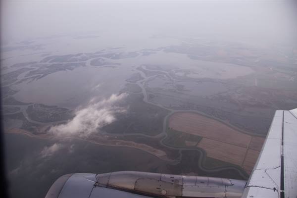 Flying from Venice to Frankfurt
