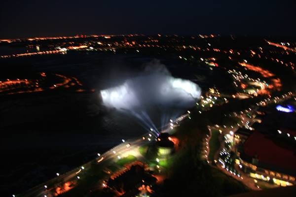 Night view from Skylon Tower