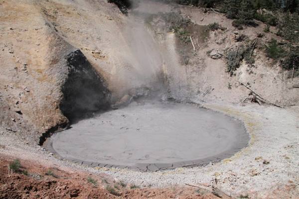 Yellowstone Park - Mud Volcano aerial