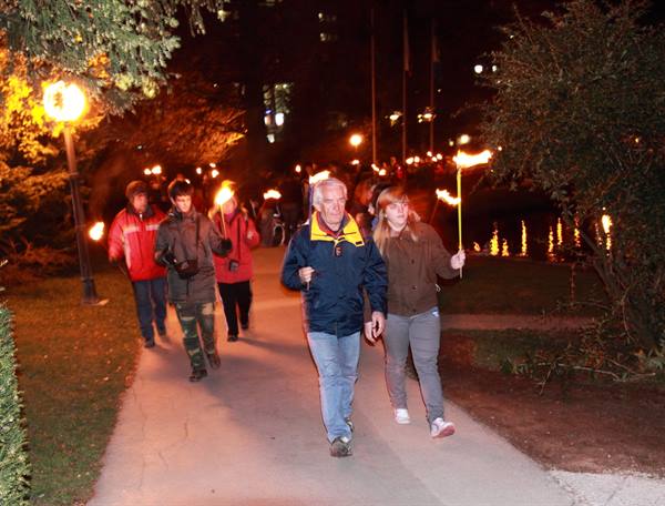 Lake Bled - the torchlight procession