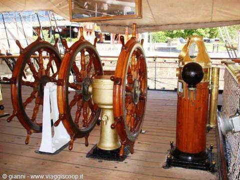 Training ship Presidente Sarmiento: the helm.