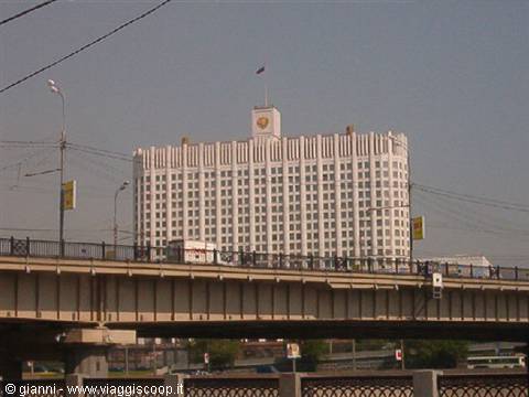 The White House: it was bombed at the time of the coup