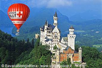 Neuschwanstein Castle seen from a balloon