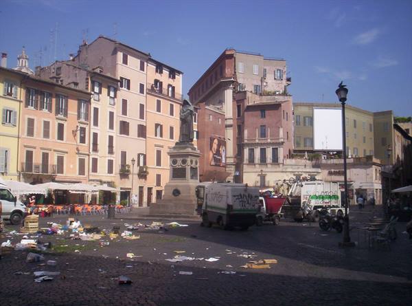 Campo dei Fiori after the Market