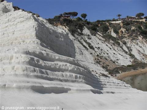 Scala dei Turchi, white limestone steps rising above the beach