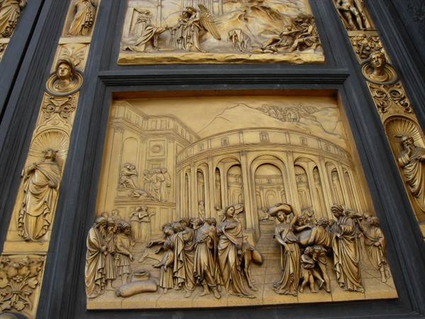 the beautiful doors of the Baptistery