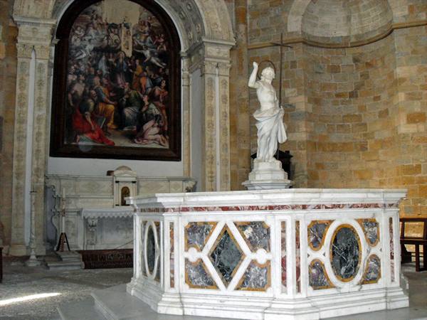 interior of the Baptistery of Volterra