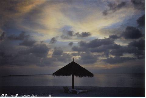 sunset over paradise