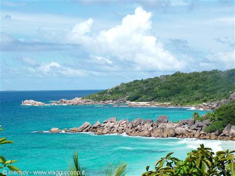 La Digue - View of Grande Anse and Petite Anse