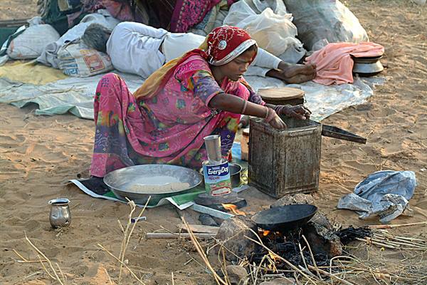 at the camel market of Pushkar