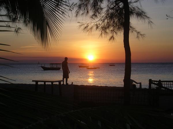 Sunset on the beach of Nungwi