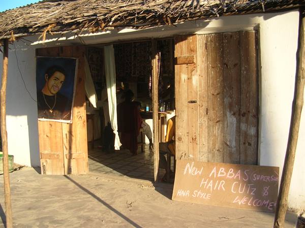 The barber in Nungwi