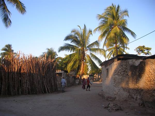 Through the streets of the village