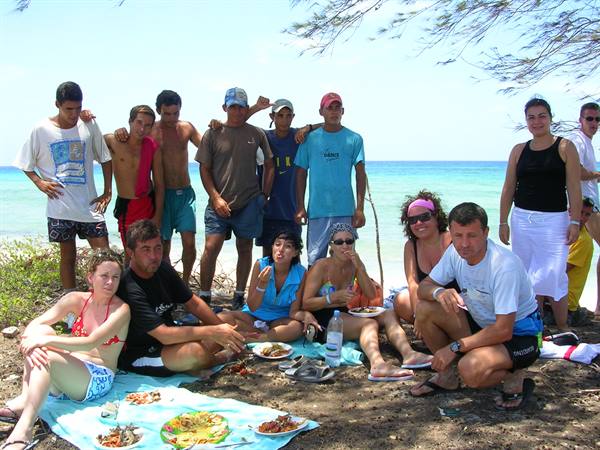 Lobsters on the beach... straight from the fisherman to the consumer...