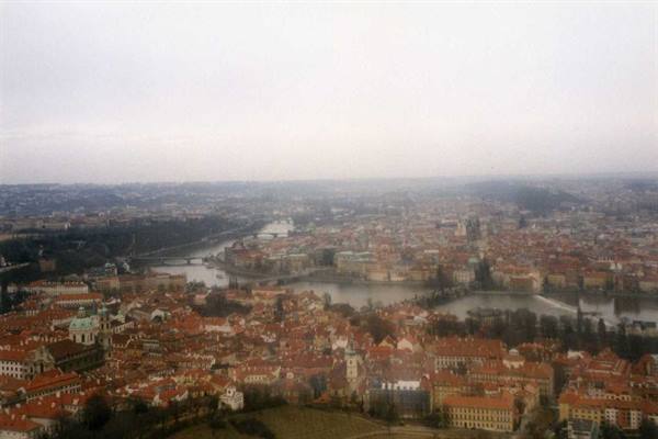 View of the city from above