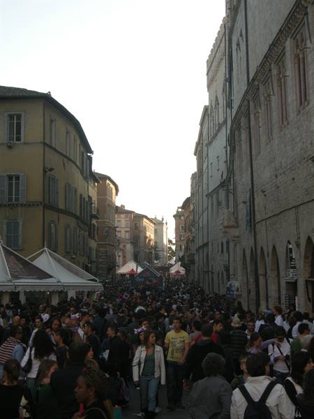 A river of people...
