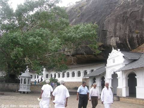 Dambulla - temple carved into the rock