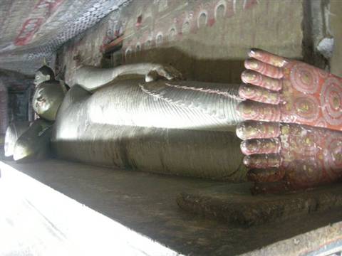 Dambulla - temple carved into the rock
