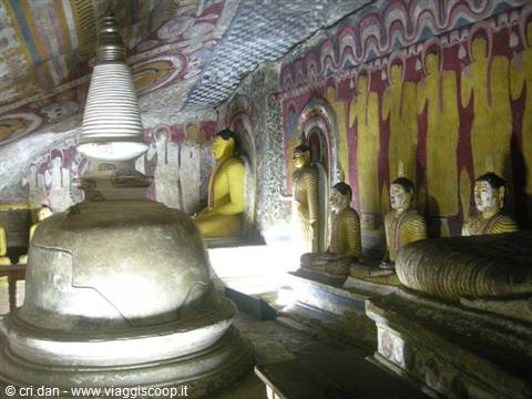 Dambulla - temple carved into the rock