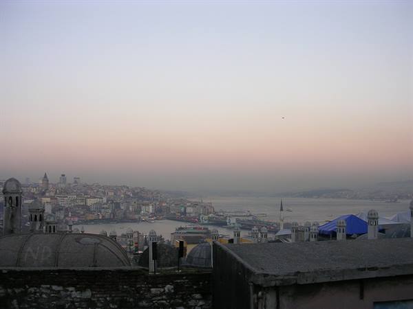 sunset over the bosphorus