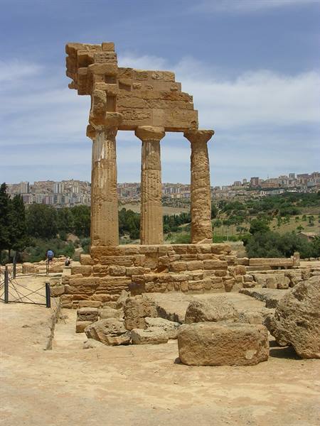 Doric columns of the Temple of Castor and Pollux, Agrigento