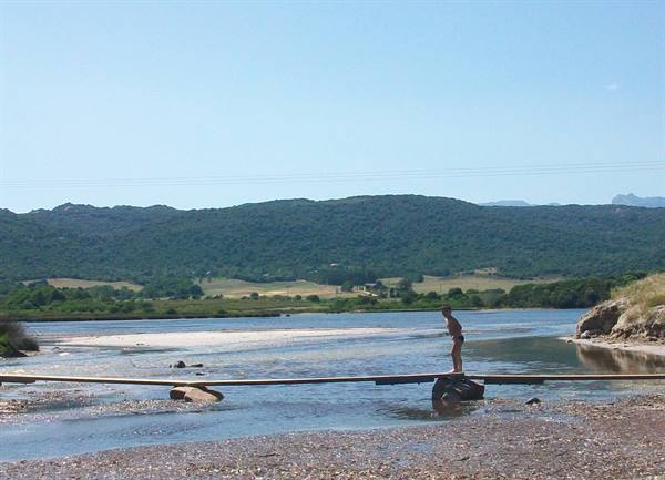 ' Tibetan Bridge ' over the San Ciprian Lagoon