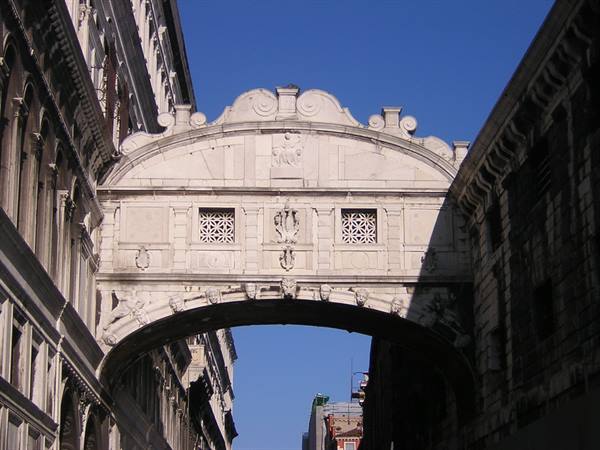 The Bridge of Sighs from the Gondola