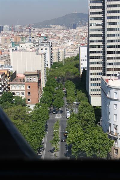 Las Ramblas from the Mirador de Colom