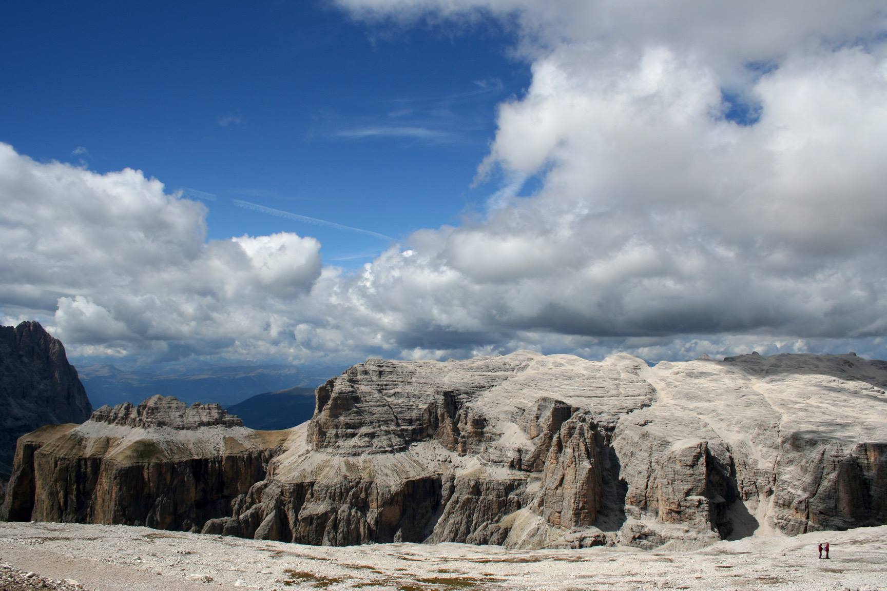 On the top of the Pordoi - Dolomites
