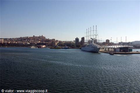 Arrival in the port of Cagliari
