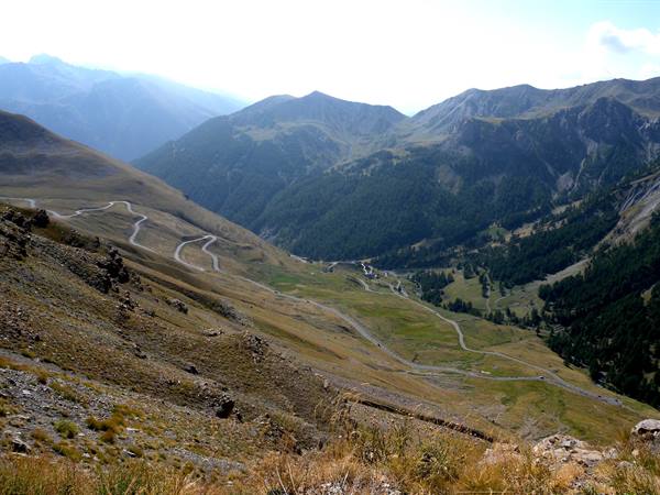 Bonette Pass the initial hairpin bends