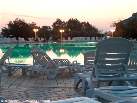 poolside at dawn