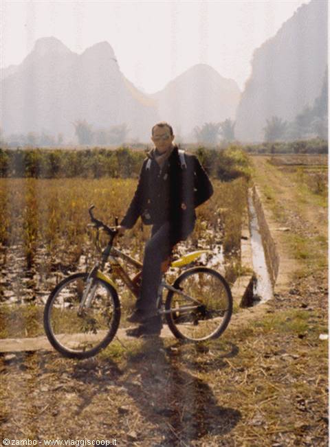 On a bike